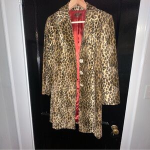 Vintage Leopard Print Women's Coat